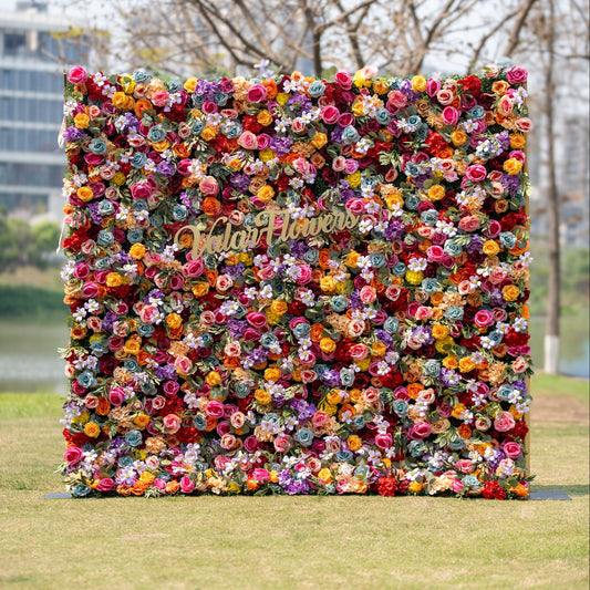 🔥[Hot sale]🔥 Vivid and Exquisite Multicolored Artificial Flower Backdrop by