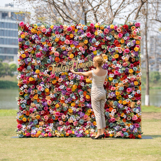 🔥[Hot sale]🔥 Vivid and Exquisite Multicolored Artificial Flower Backdrop by