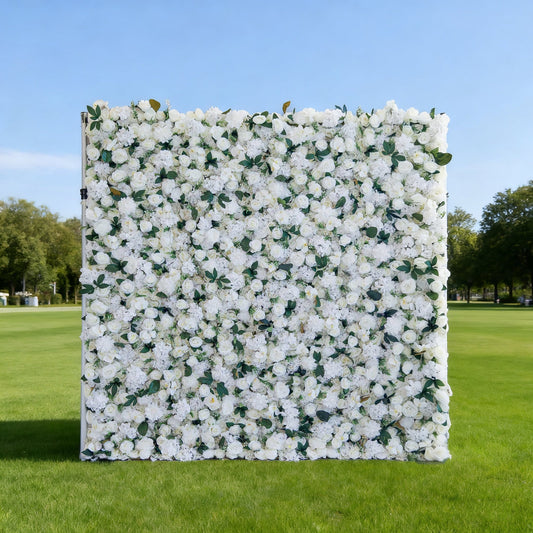 🔥[Hot sale]🔥 Roll Up Fabric Artificial Flower Wall Wedding Backdrop, Floral Party Decor, Event Photography