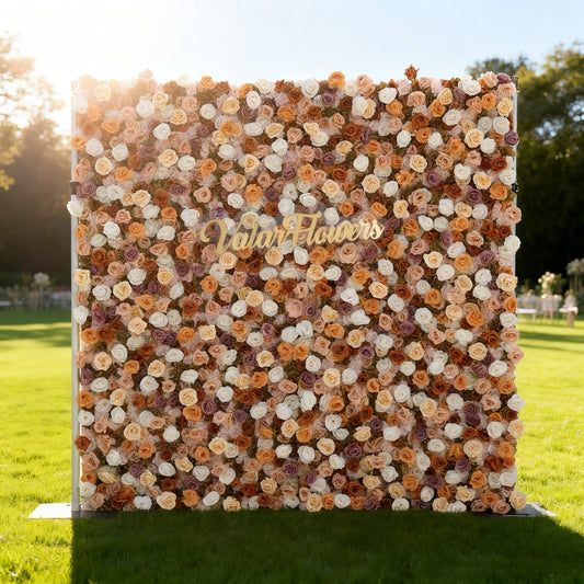 🔥[Hot sale]🔥 3D Autumn - Toned Floral Wall Backdrop: Warm & Luxurious Event Centerpiece