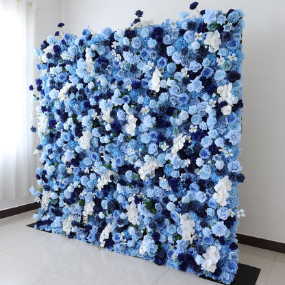 🔥[Hot sale]🔥 Blue Ombre Floral Extravaganza Wall: A Serene, Luxurious Masterpiece for Elegant Celebrations