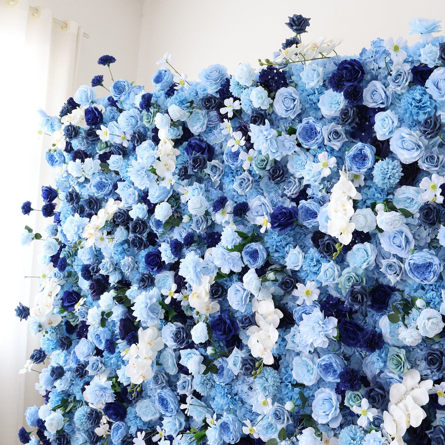 🔥[Hot sale]🔥 Blue Ombre Floral Extravaganza Wall: A Serene, Luxurious Masterpiece for Elegant Celebrations