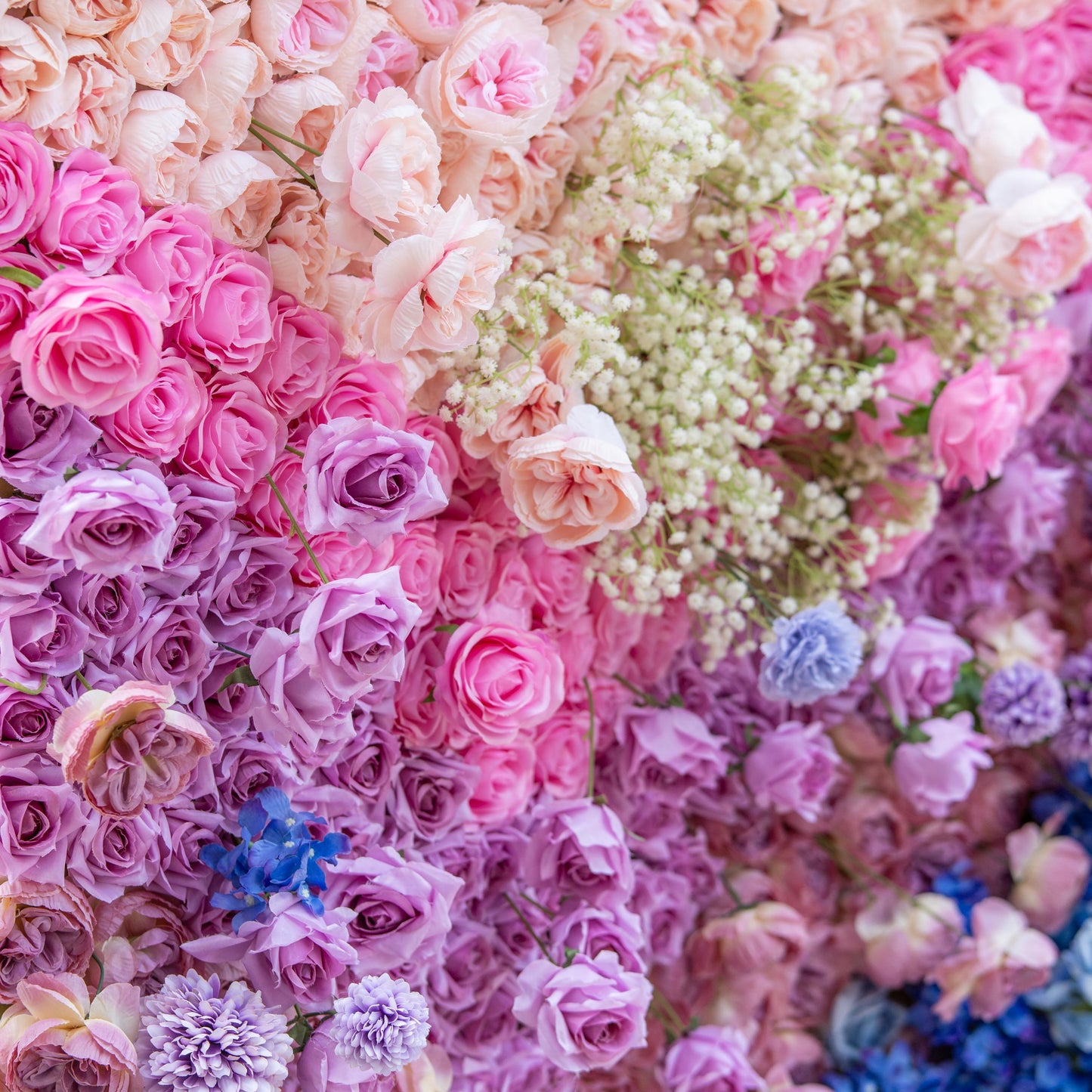 🔥[Hot sale]🔥 Roll Up Fabric Artificial Flower Wall Wedding Backdrop, Floral Party Decor, Event Photography
