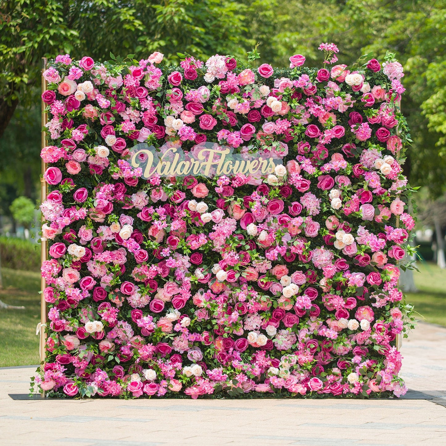 🔥[Hot sale]🔥 Radiant and Enchanting Multishade Pink Artificial Flower Backdrop by