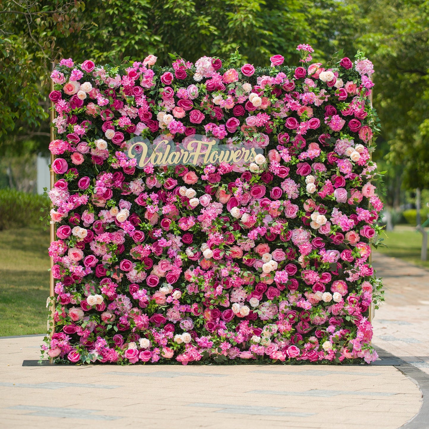 🔥[Hot sale]🔥 Radiant and Enchanting Multishade Pink Artificial Flower Backdrop by