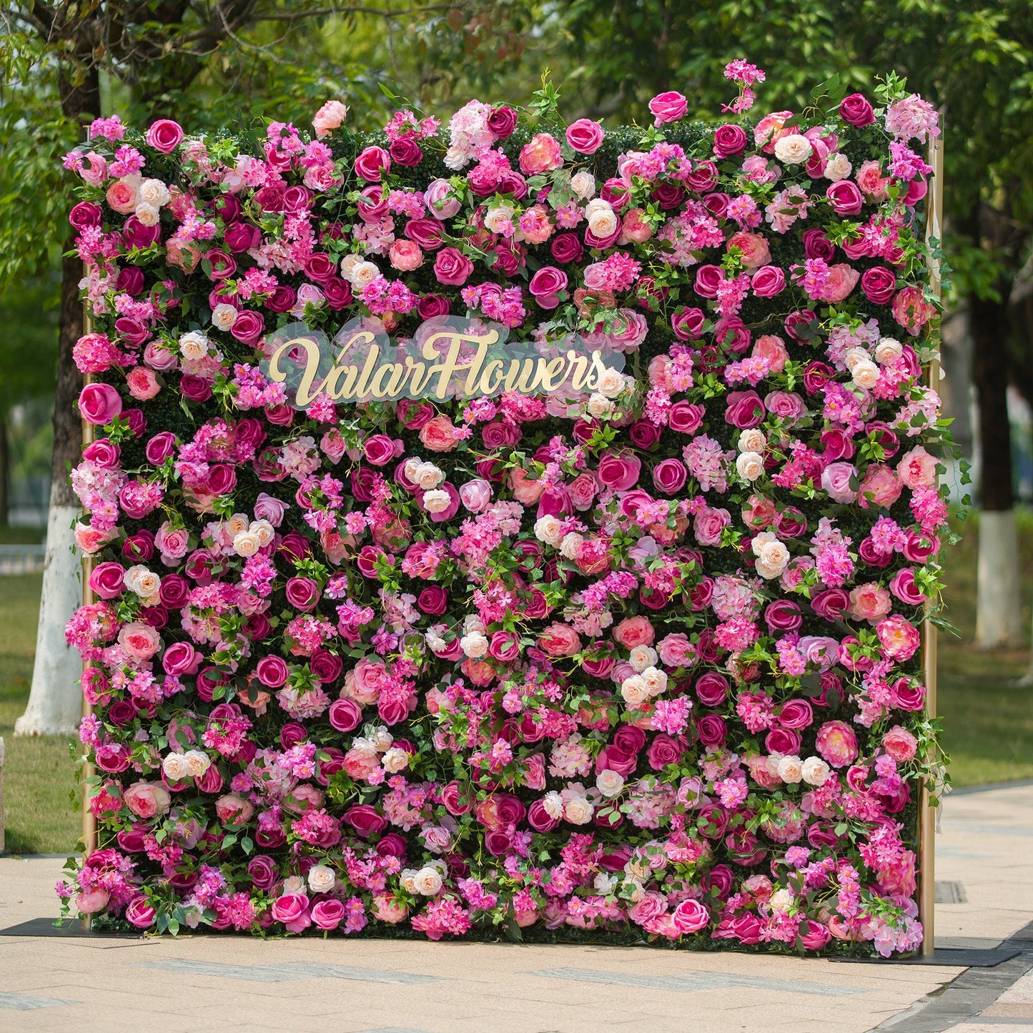 🔥[Hot sale]🔥 Radiant and Enchanting Multishade Pink Artificial Flower Backdrop by