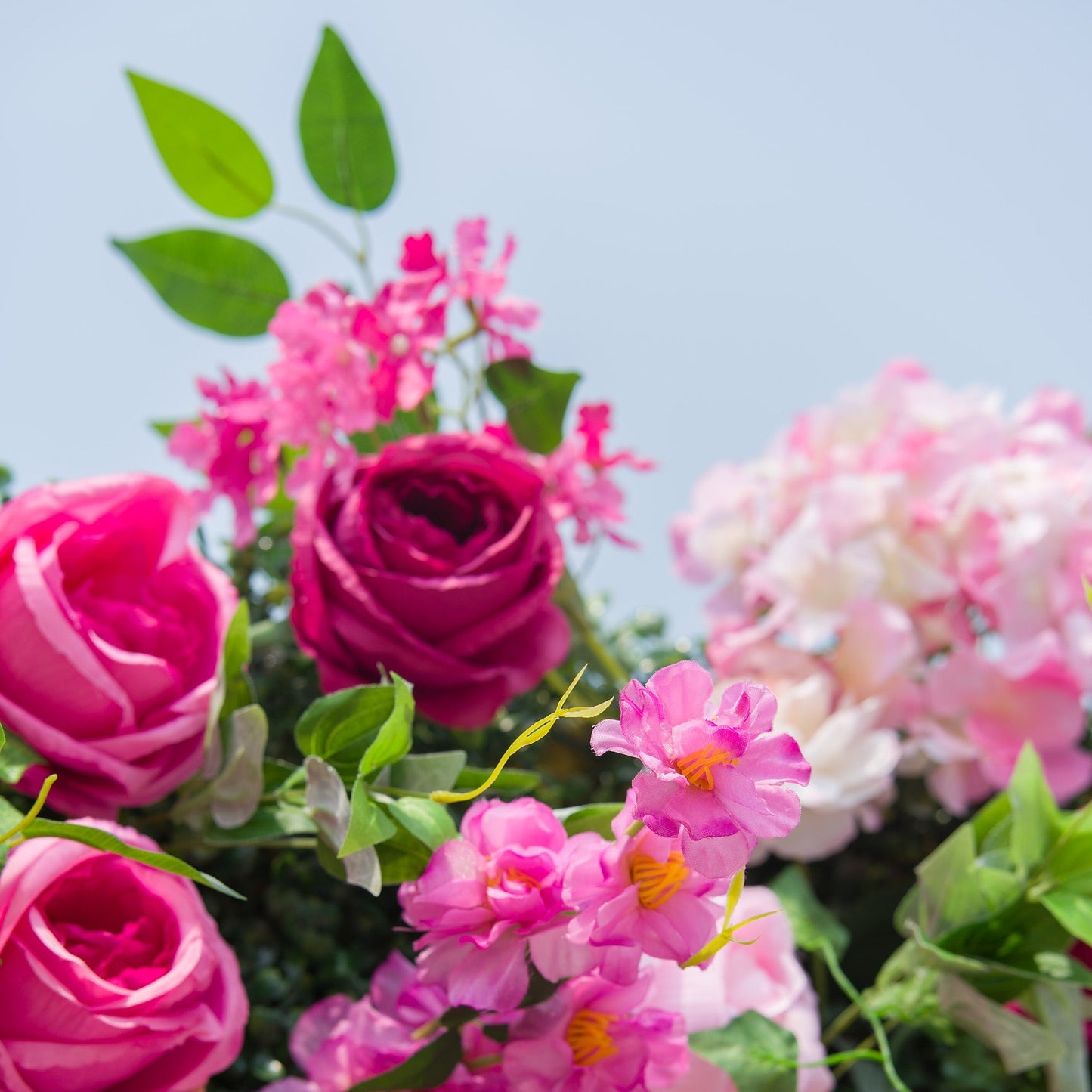 🔥[Hot sale]🔥 Radiant and Enchanting Multishade Pink Artificial Flower Backdrop by