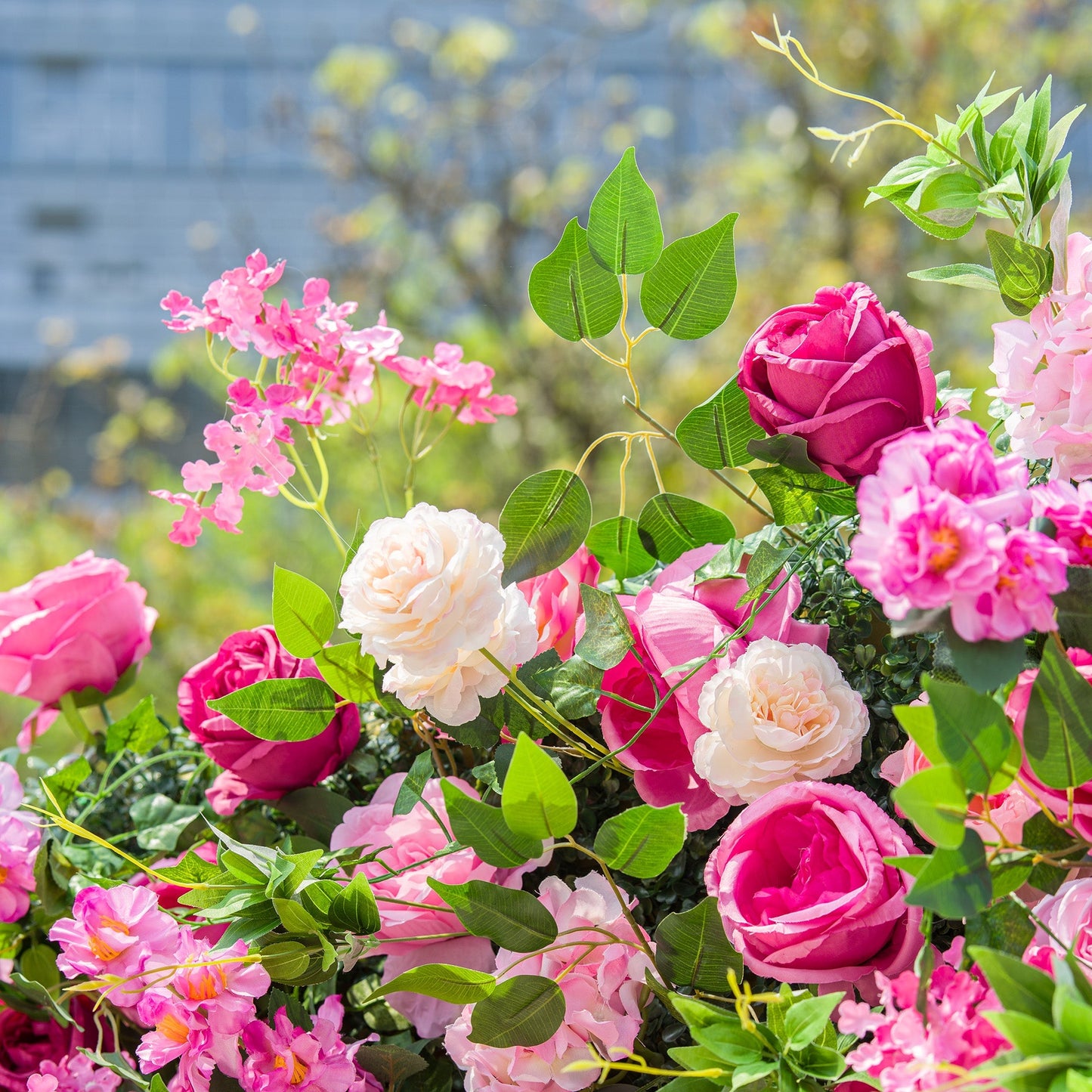 🔥[Hot sale]🔥 Radiant and Enchanting Multishade Pink Artificial Flower Backdrop by