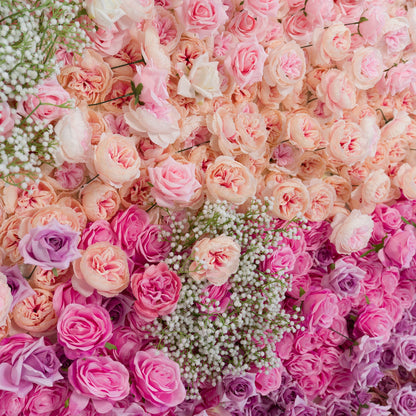🔥[Hot sale]🔥 Roll Up Fabric Artificial Flower Wall Wedding Backdrop, Floral Party Decor, Event Photography