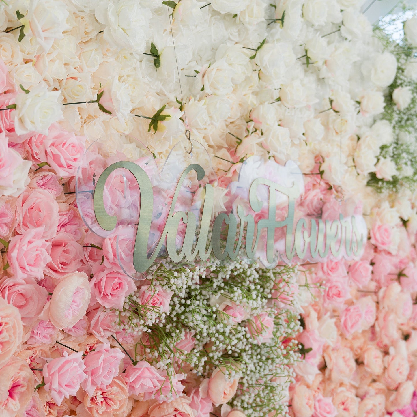 🔥[Hot sale]🔥 Roll Up Fabric Artificial Flower Wall Wedding Backdrop, Floral Party Decor, Event Photography