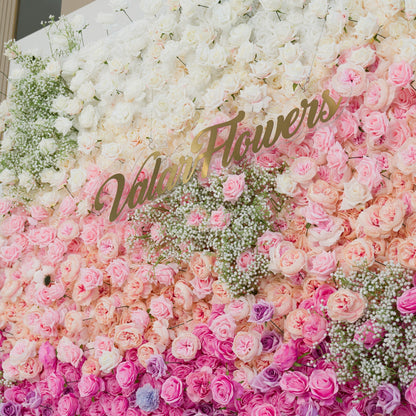 🔥[Hot sale]🔥 Roll Up Fabric Artificial Flower Wall Wedding Backdrop, Floral Party Decor, Event Photography