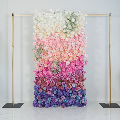 🔥[Hot sale]🔥 Roll Up Fabric Artificial Flower Wall Wedding Backdrop, Floral Party Decor, Event Photography